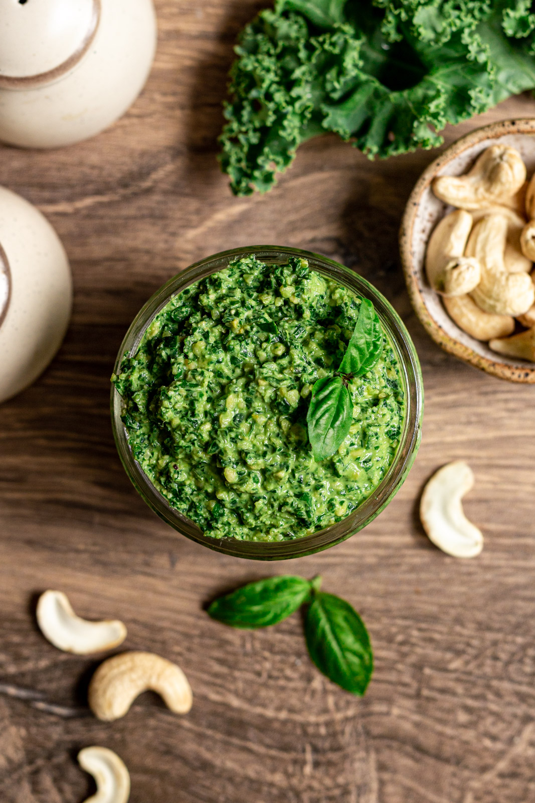 Vegan Kale Cashew and Basil Pesto Pasta